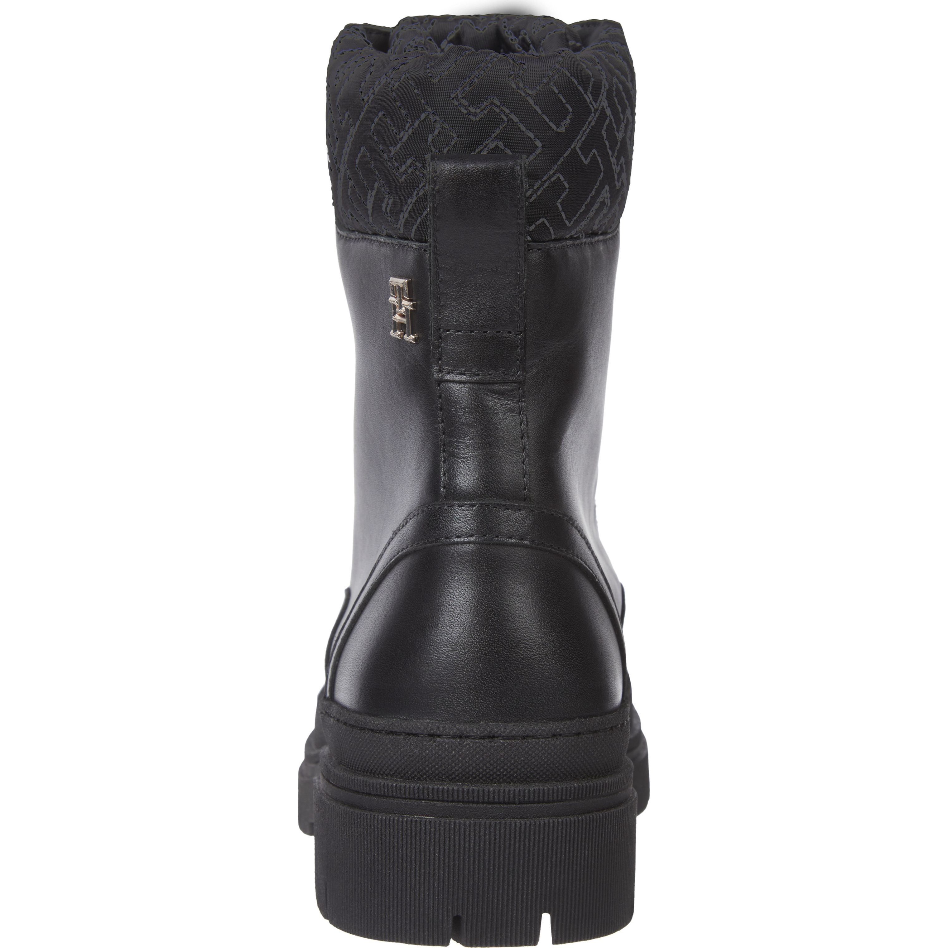 TOMMY HILFIGER Aulinukai moterims, Juoda, Cleated lace-up mono booties 4