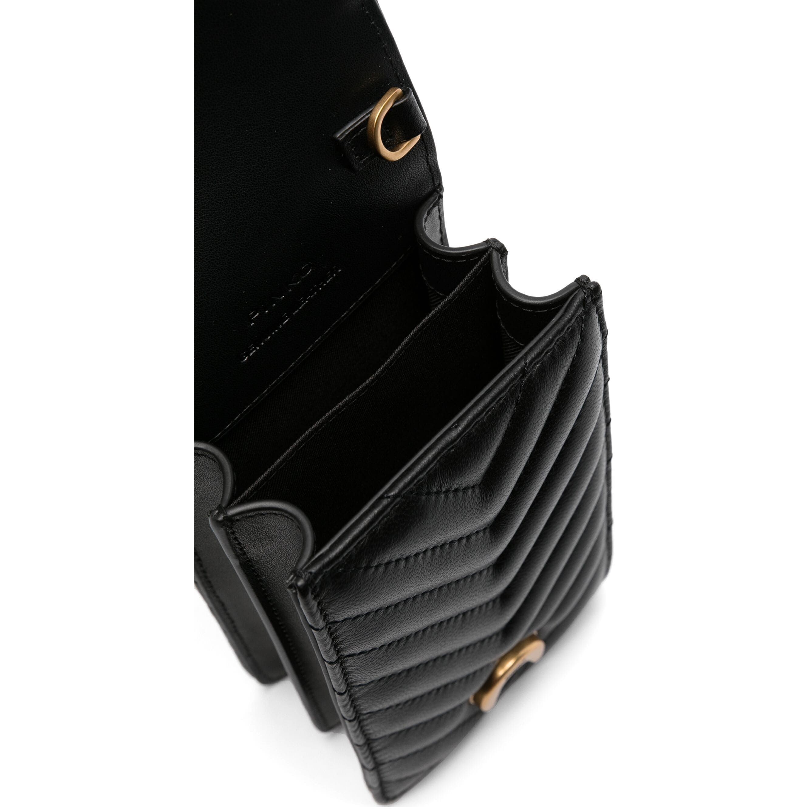 PINKO Rankinė per petį moterims, Juoda, Love one smart crossbody bag 4