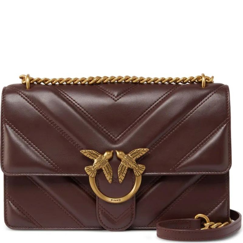 PINKO Rankinė per petį moterims, Ruda, Love one shoulder bag 1