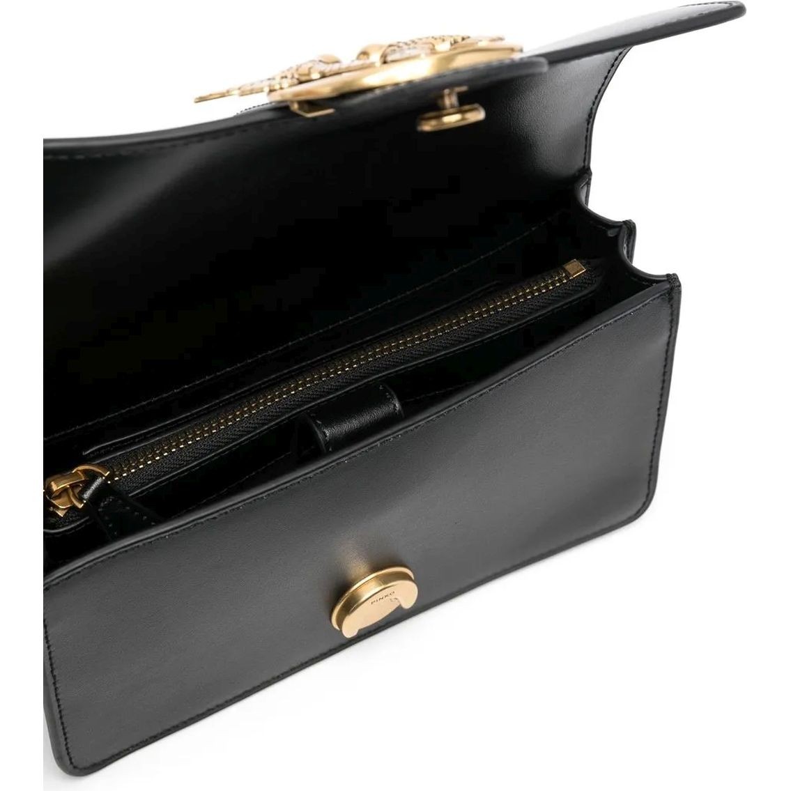 PINKO Rankinė per petį moterims, Juoda, Love one mini cl crossbody 4