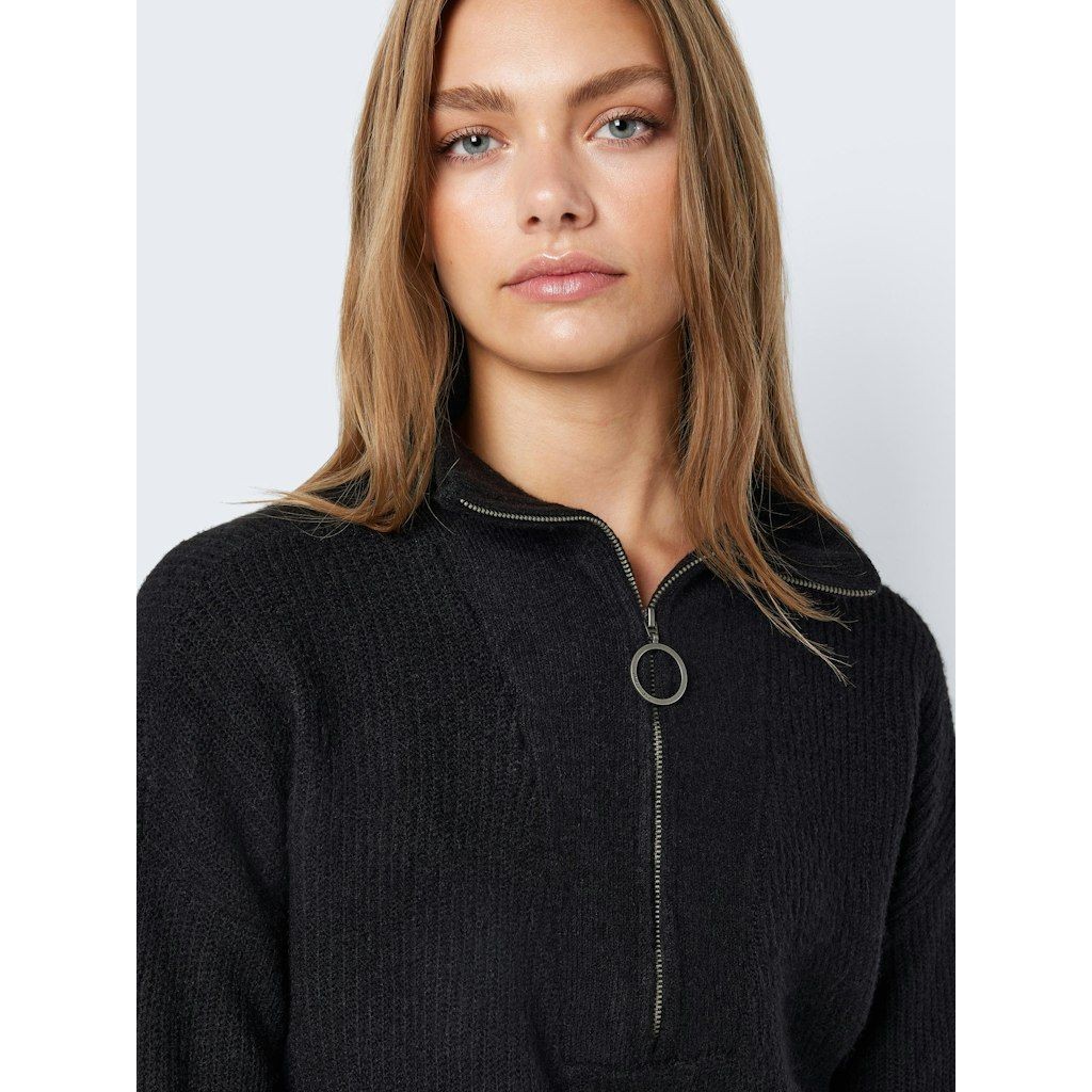 NOISY MAY Megztinis moterims, Juoda, NMNEWALICE L/S HIGH 4