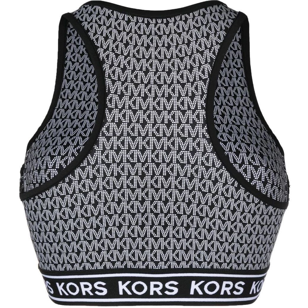 MICHAEL KORS Sportinė liemenėlė moterims, Juoda, MK logo zip up bra 2