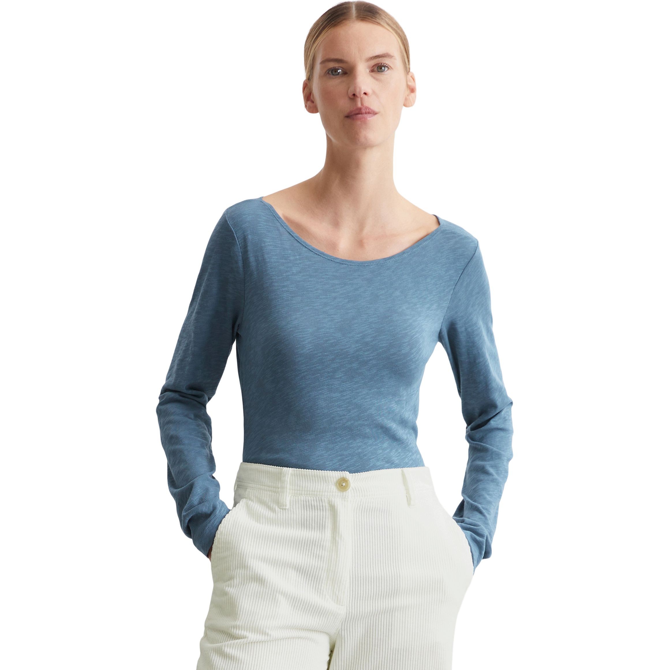 MARC O'POLO Marškinėliai ilgom. rankovėmis moterims, Mėlyna, Tshirts lo 408226152199 2