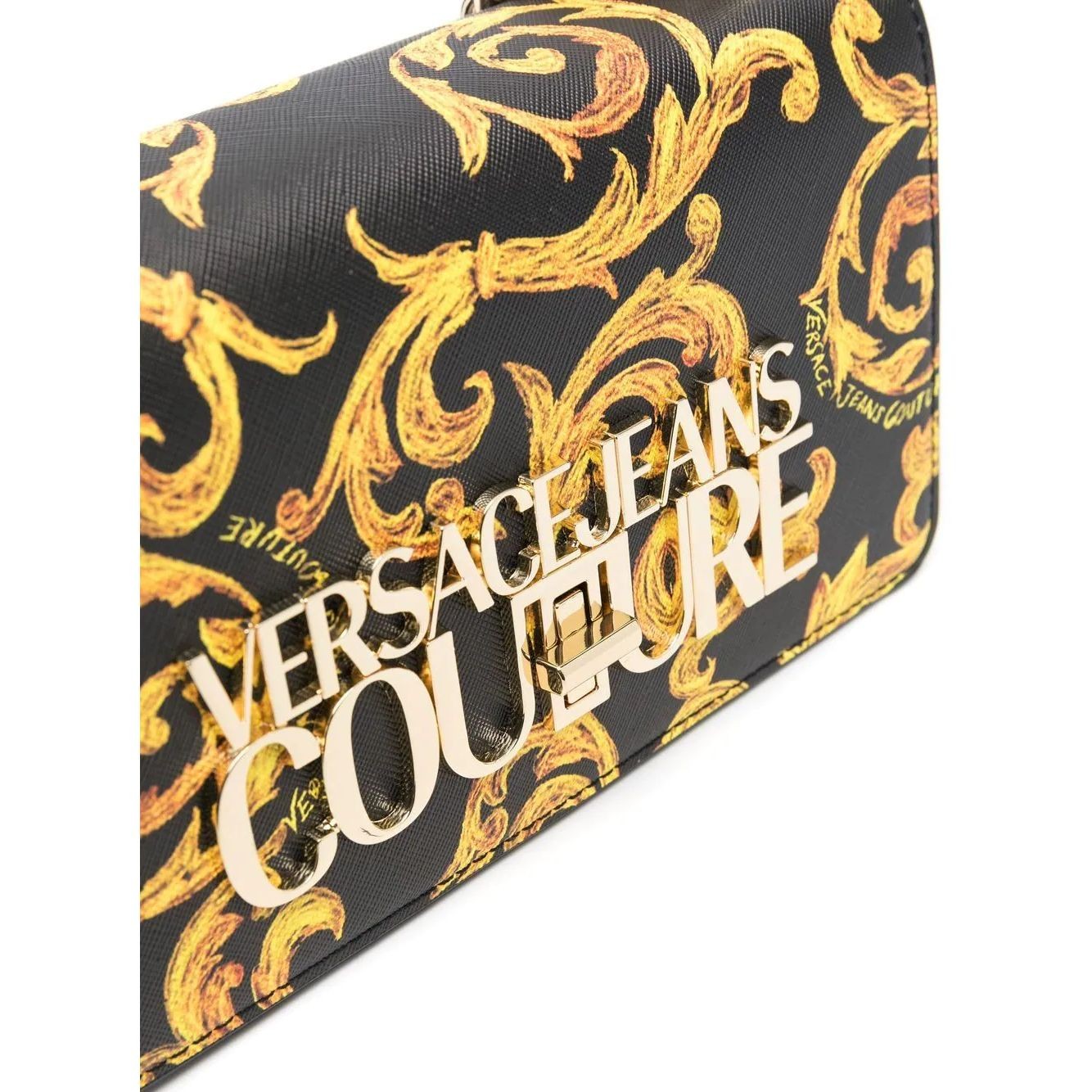 VERSACE JEANS CUTURE Rankinė per petį moterims, BLACK/GOLD, Range l - logo lock crossbody 3