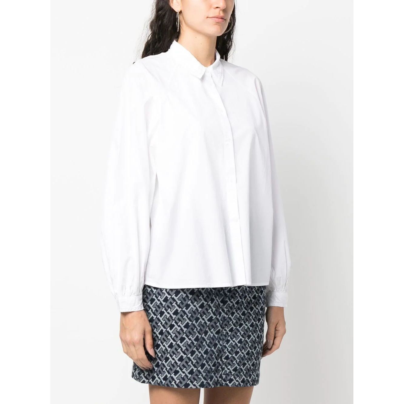 TOMMY HILFIGER Marškiniai ilgomis rankovėmis moterims, Balta, Org cotton solid raglan shirt 2