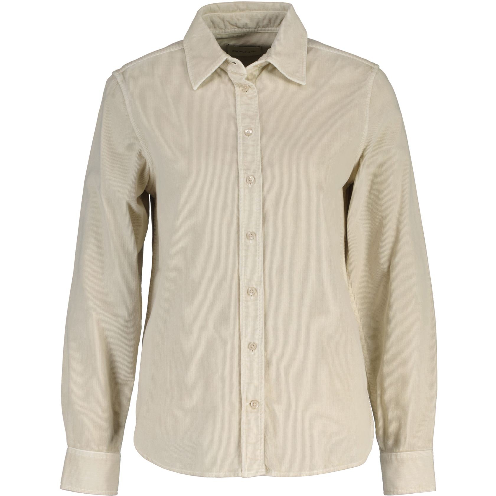 GANT Marškiniai ilgomis rankovėmis moterims, Smėlio, reg cord shirt 1