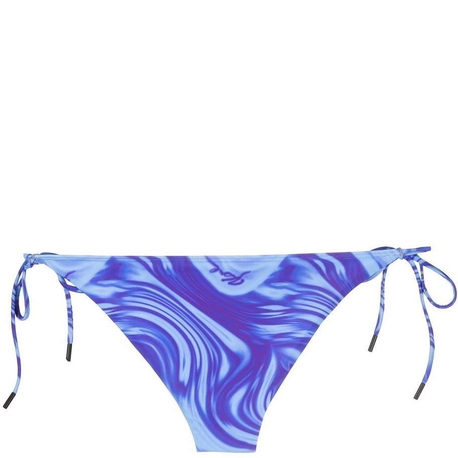 KARL LAGERFELD Apatinė kostiumėlio dalis moterims, purple, String bikini bottoms w/ logo 2