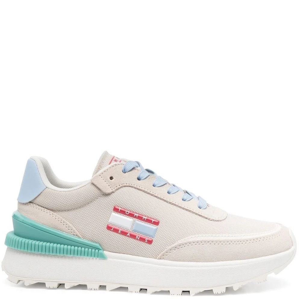 TOMMY JEANS Sportiniai bateliai moterims, Smėlio, JEANS WMN TECH. RUNNER 2