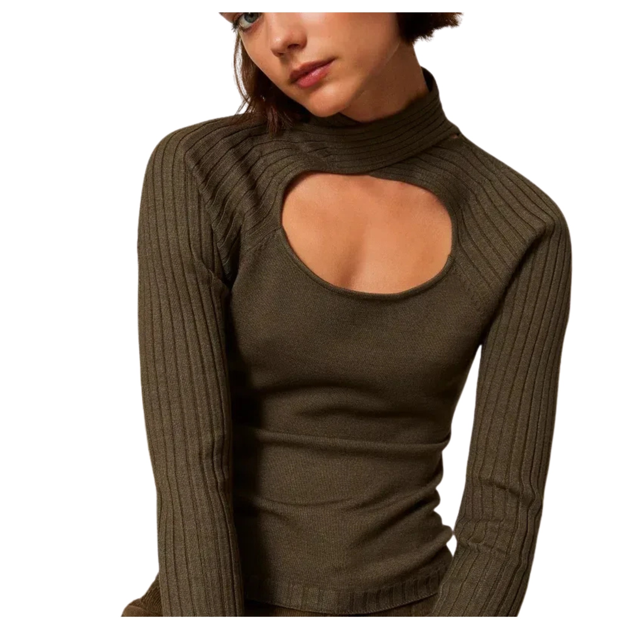 TWINSET Megztinis moterims, Žalia, Pullover 4