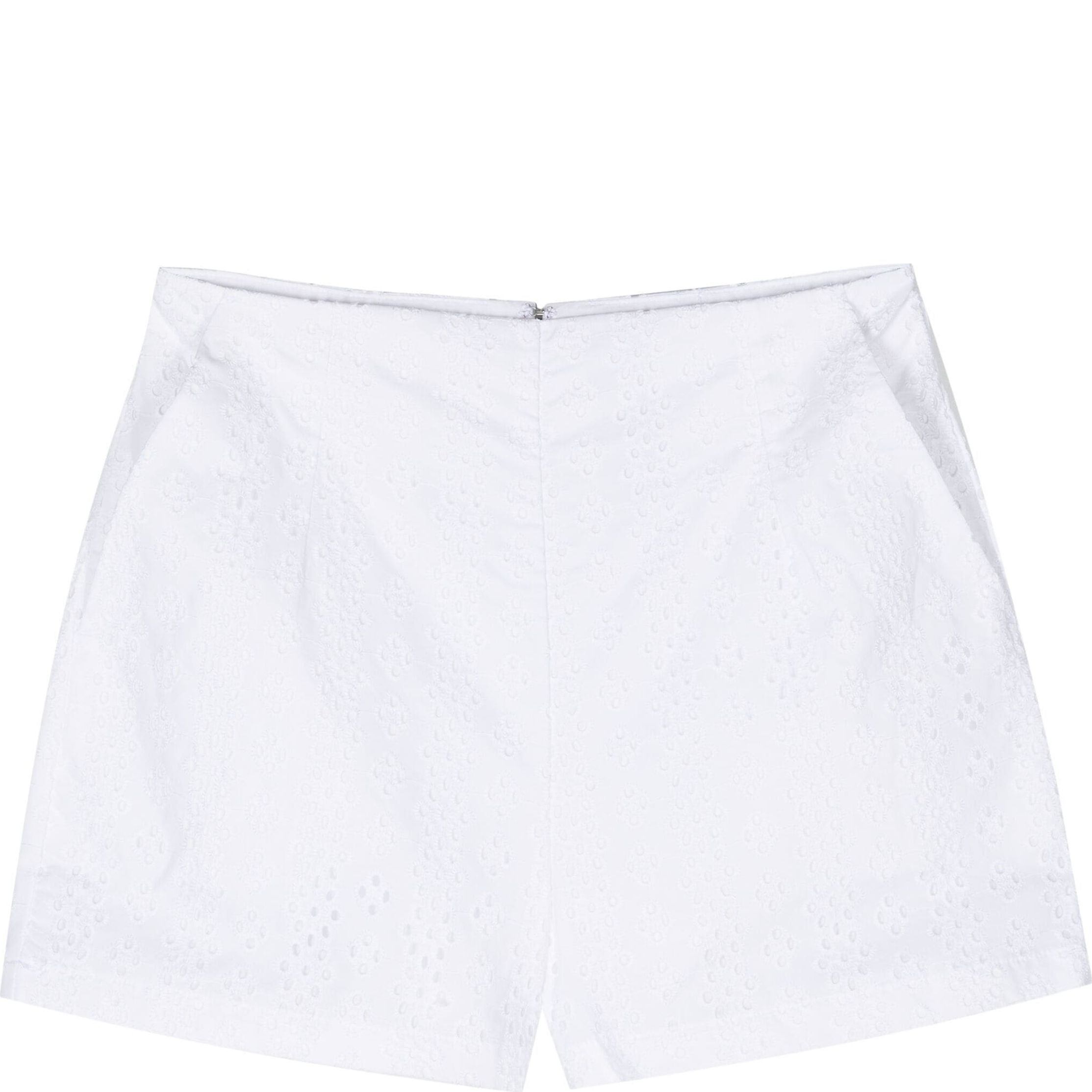 DKNY Šortai moterims, Balta, Eyelet high waist short 1