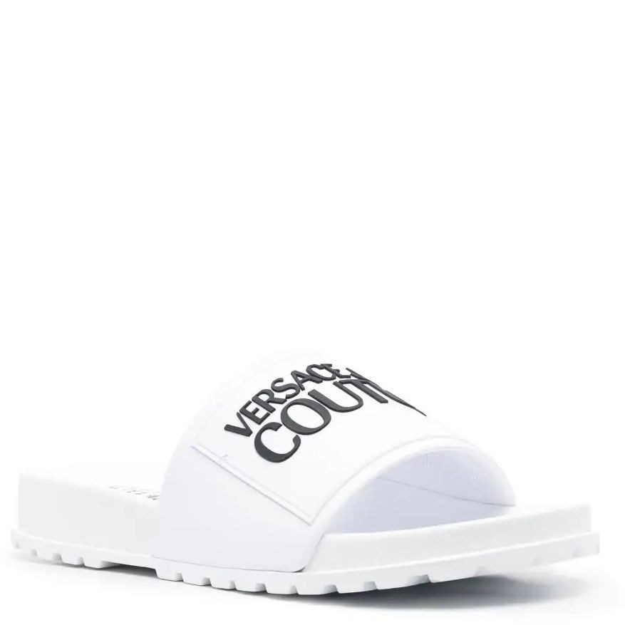VERSACE JEANS CUTURE Šlepetės moterims, Balta, Fondo shelly slippers 2