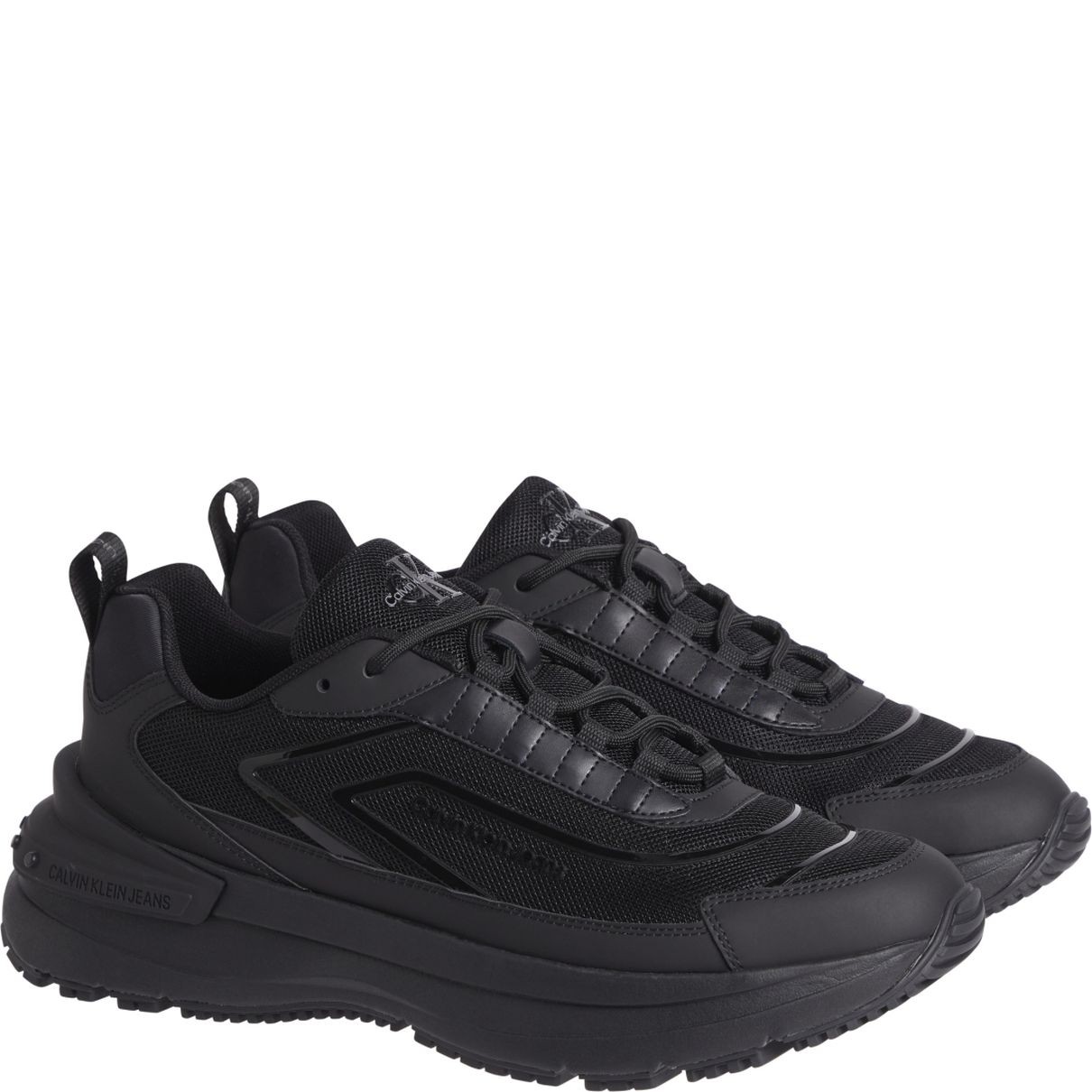 CALVIN KLEIN JEANS Sportiniai bateliai vyrams, Juoda, Chunky runner low lace 1