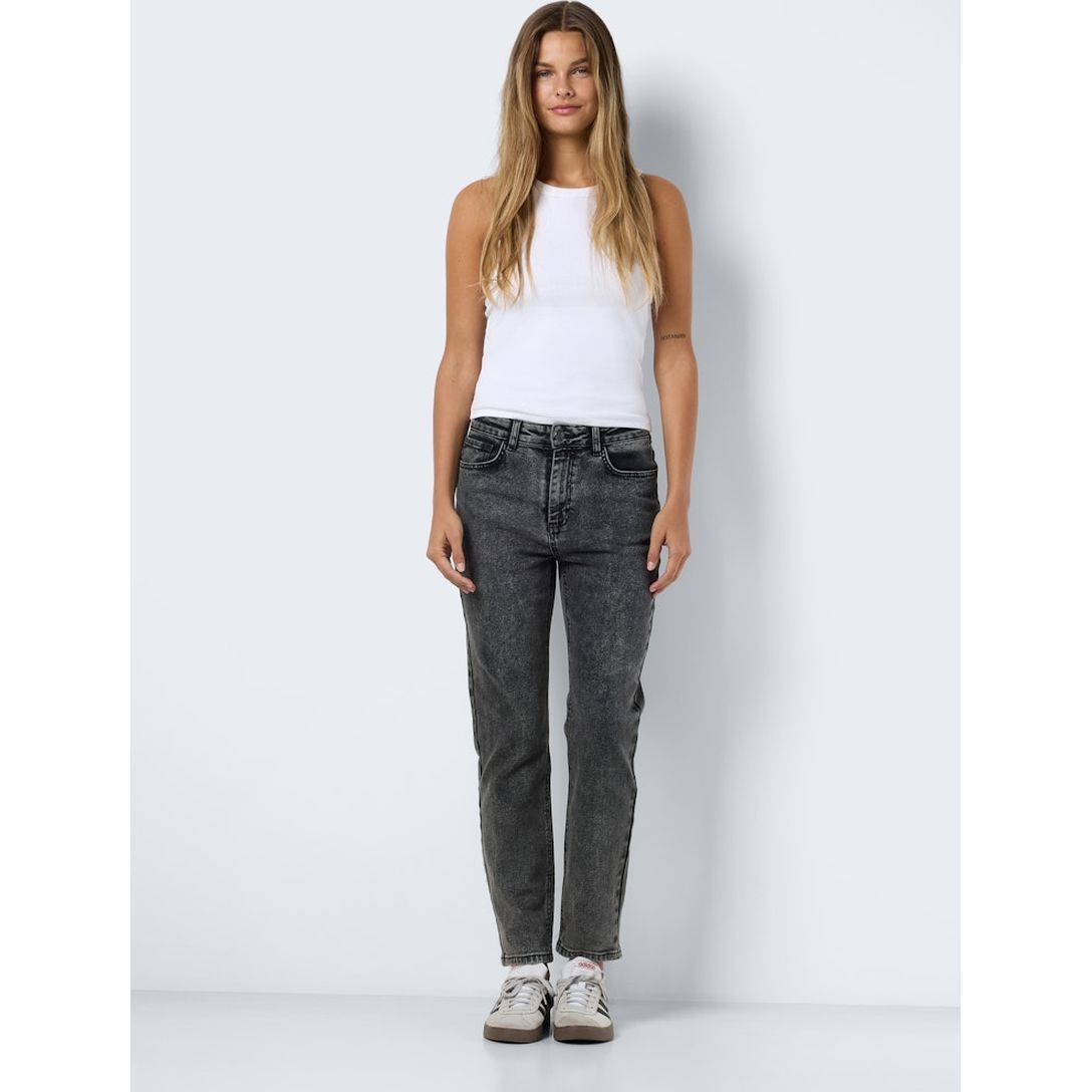NOISY MAY Slim džinsai moterims, Pilka, Moni straight ank acid 8
