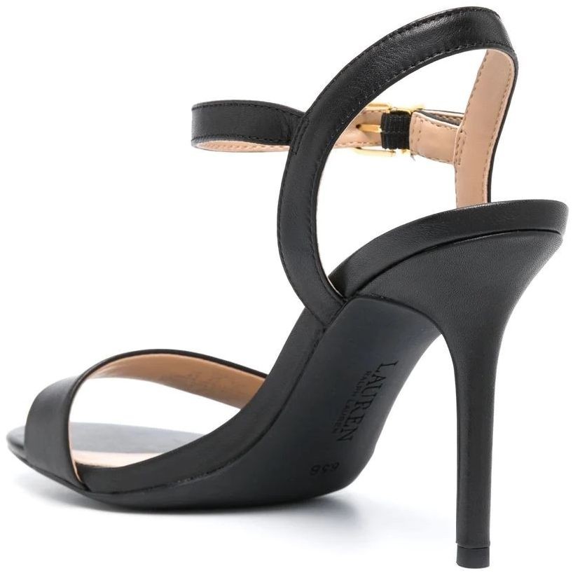 LAUREN RALPH LAUREN Aukštakulniai moterims, Juoda, Gwen leather sandals 3