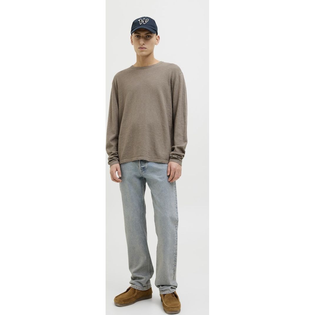 JACK & JONES Megztinis vyrams, Ruda, Summer knit crew neck 5