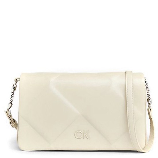 CALVIN KLEIN Rankinė per petį moterims, Smėlio, Quilt shoulder bag 1