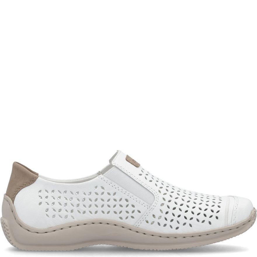 RIEKER Loaferiai moterims, Balta, Slipper 3