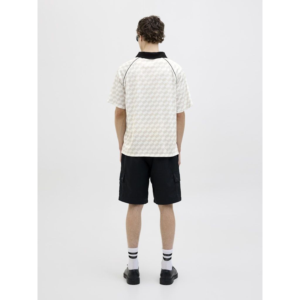 JACK & JONES Polo marškiniai trumpos rank. vyrams, Balta, Retreat mesh open collar polo 3