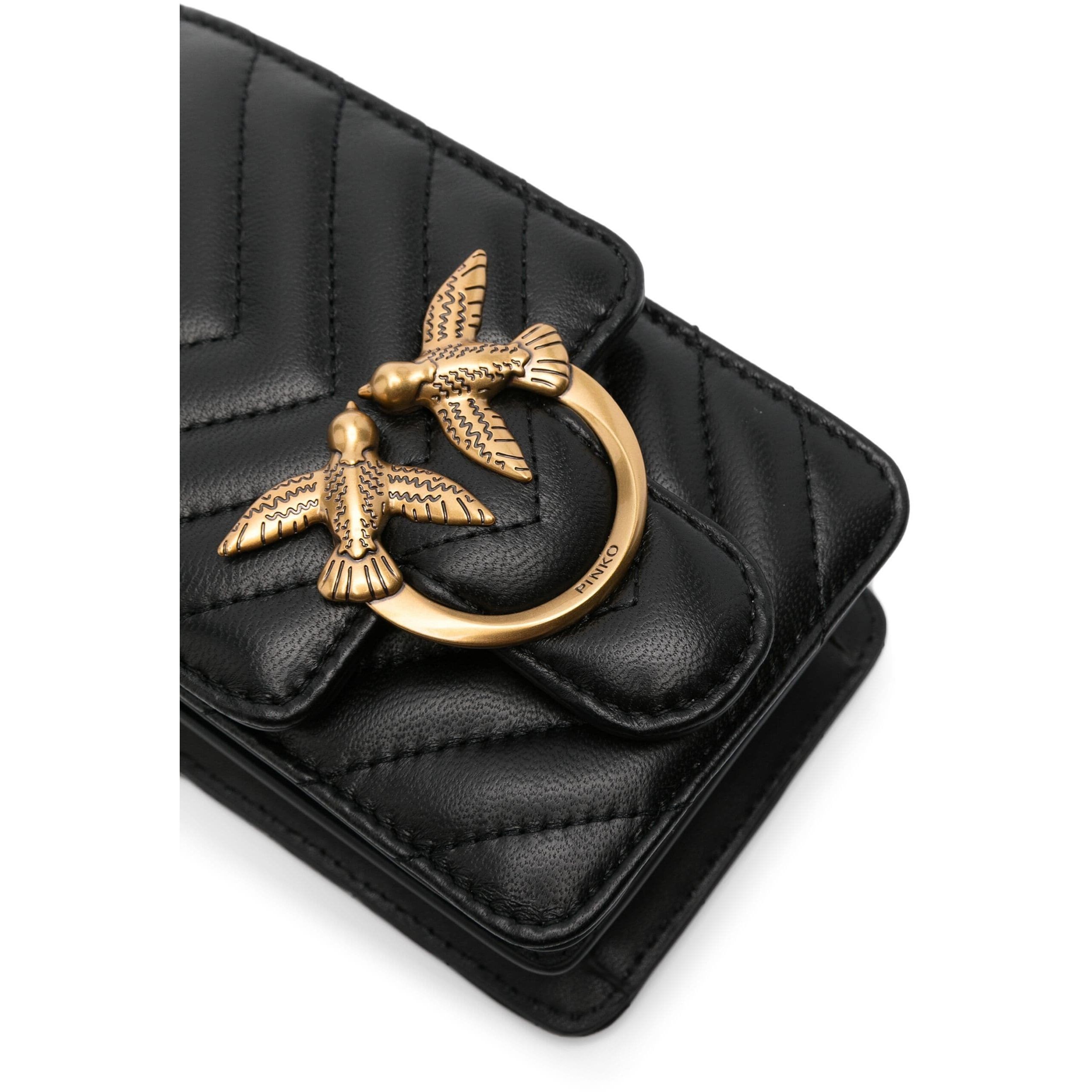 PINKO Rankinė per petį moterims, Juoda, Love one smart crossbody bag 3