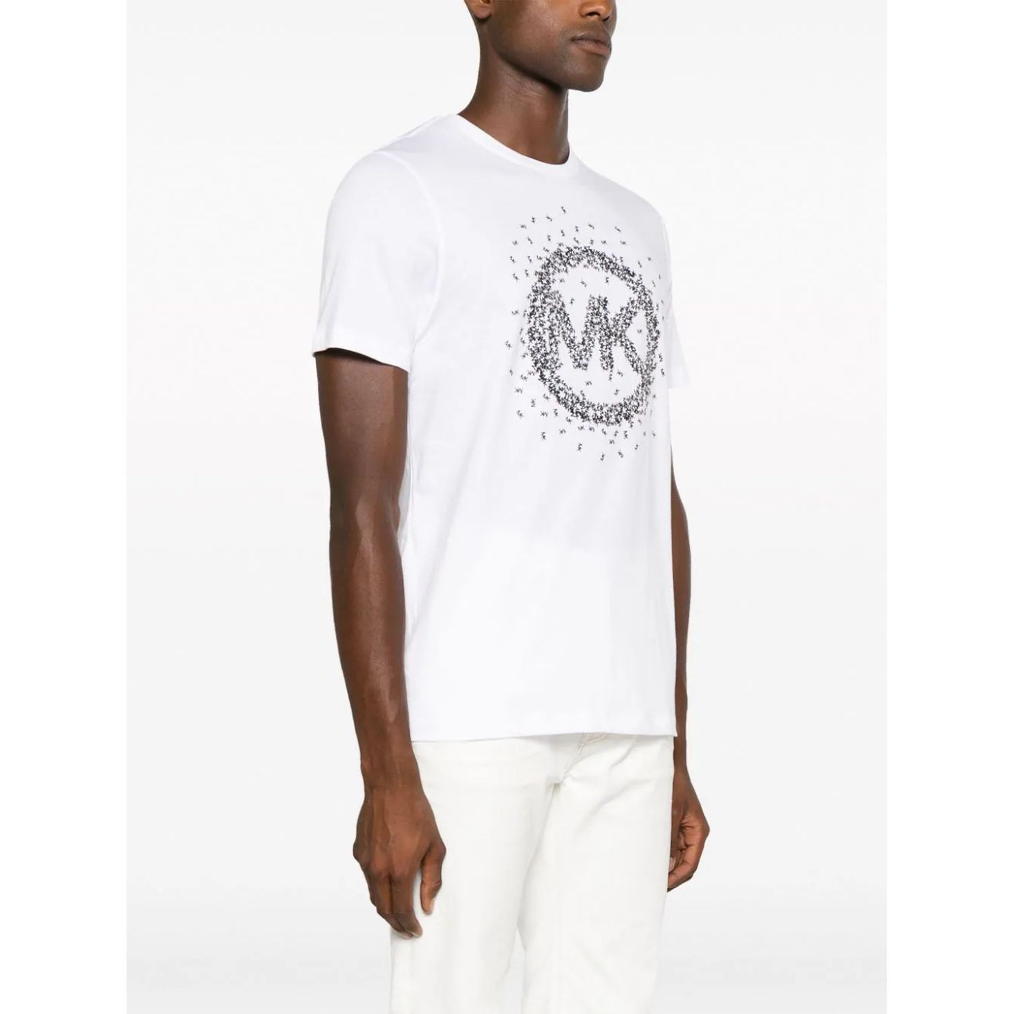 MICHAEL KORS Marškinėliai trump. rankovėmis vyrams, Balta, Scattered mk 3