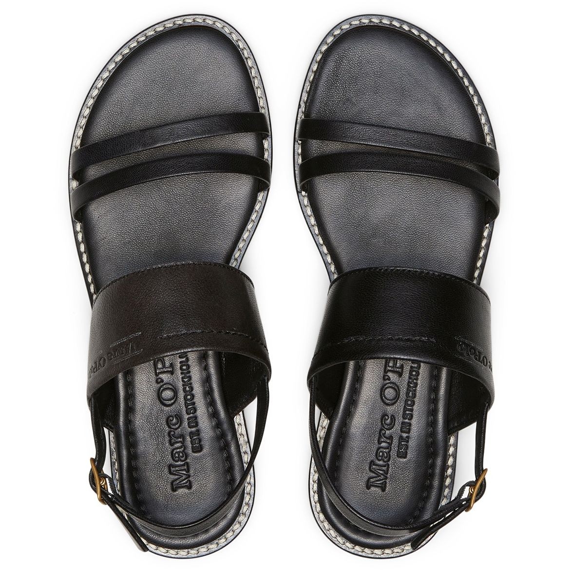 MARC O'POLO Basutės moterims, Juoda, Babett  sandals 3