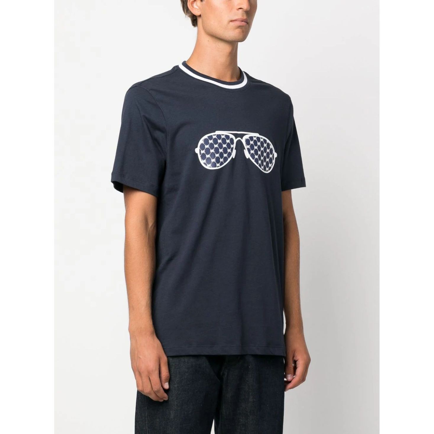 MICHAEL KORS Marškinėliai trump. rankovėmis vyrams, Mėlyna, Mono aviator tee 3