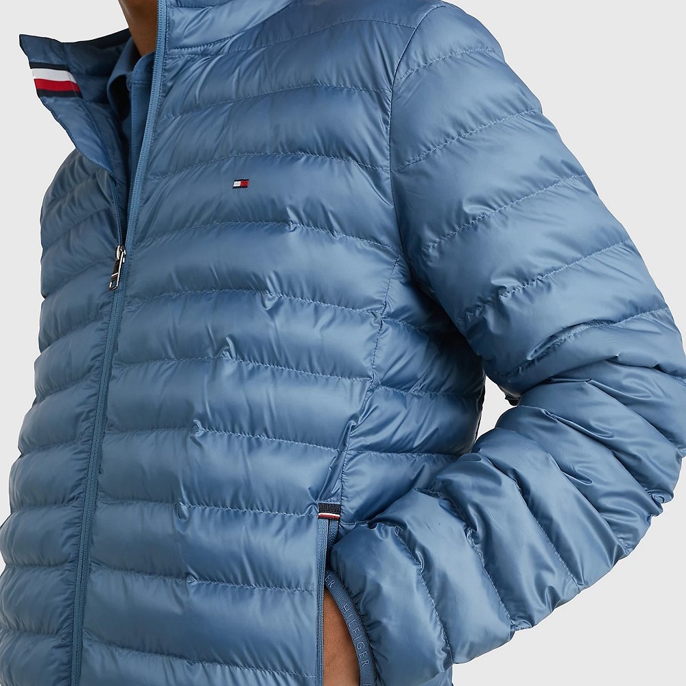 TOMMY HILFIGER Pūkinė striukė vyrams, Mėlyna, Packable recycled jacket 2
