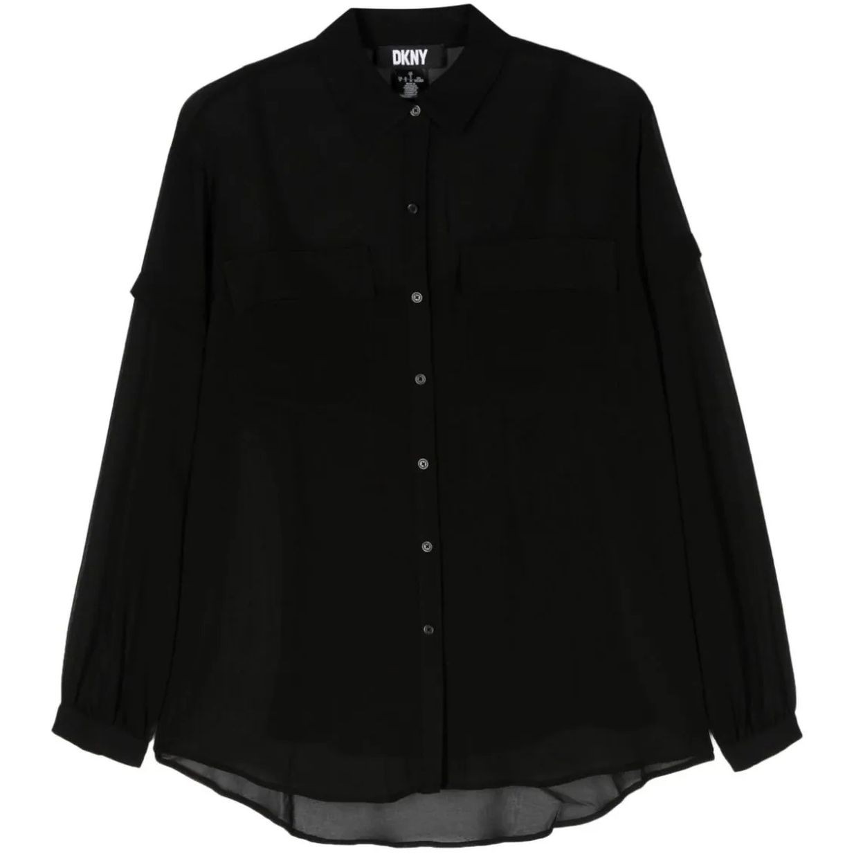 DKNY Marškiniai ilgomis rankovėmis moterims, Juoda, Slong sleeve shirts 1
