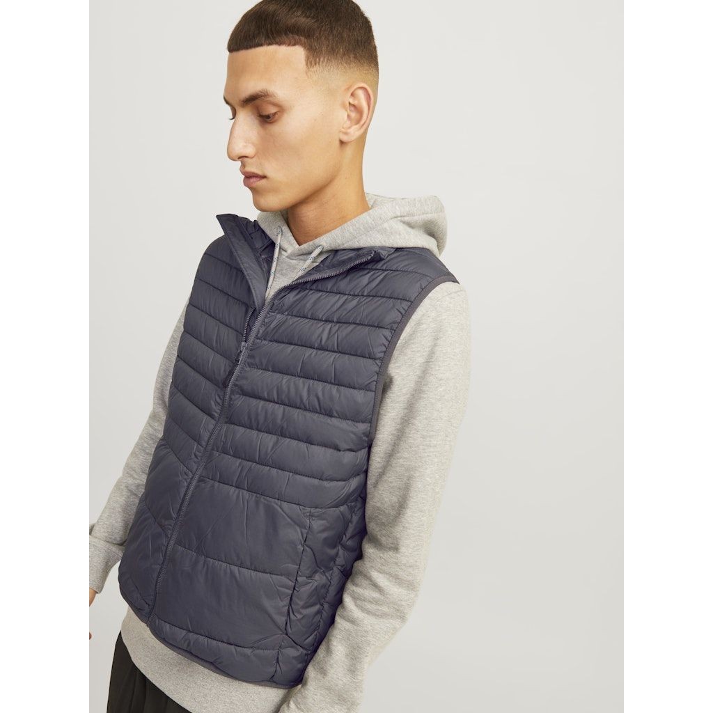 JACK & JONES Pūkinė liemenė vyrams, Mėlyna, State packable bw collar 5