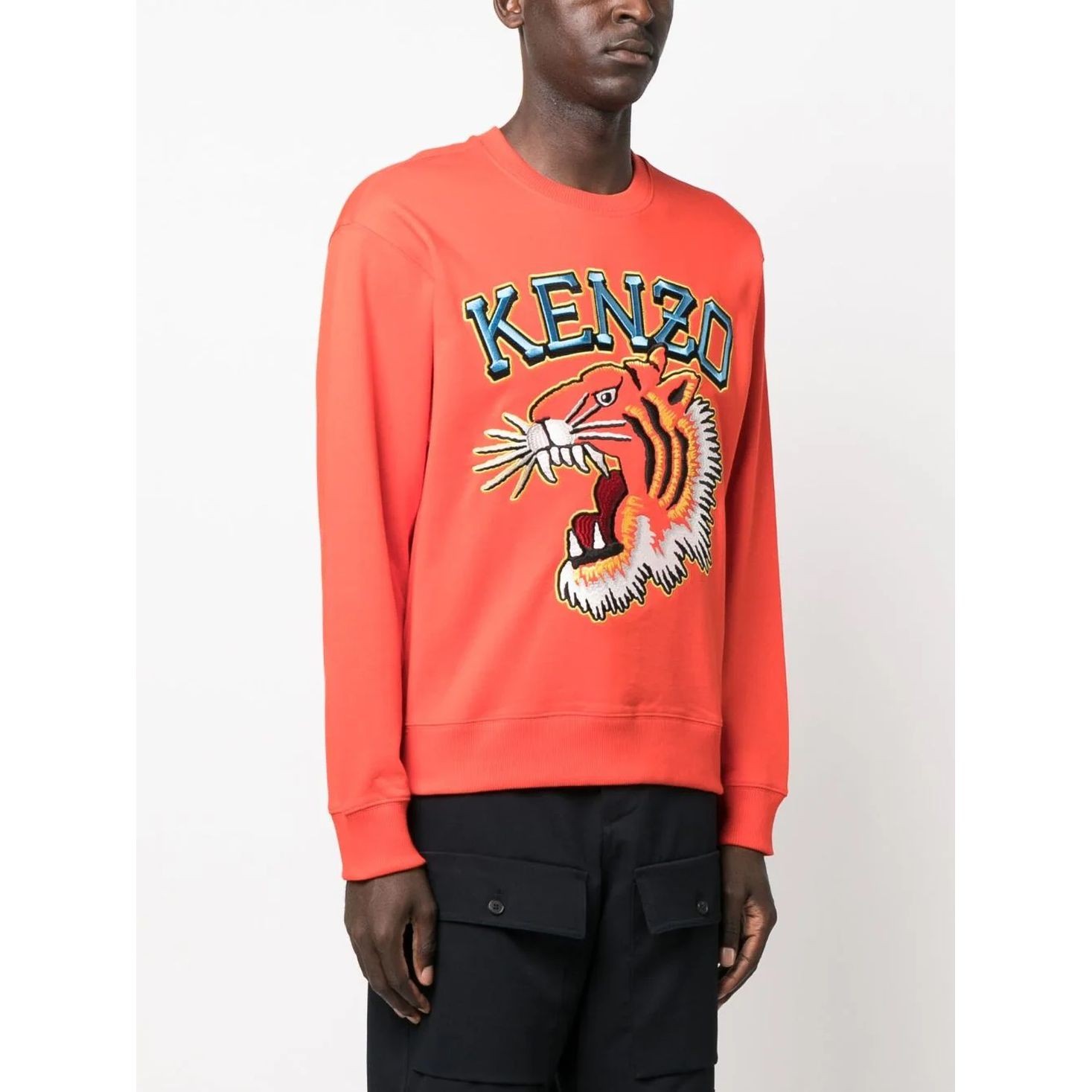 KENZO Sportinis nertinis vyrams, Raudona, Tiger varsity classic sweater 3