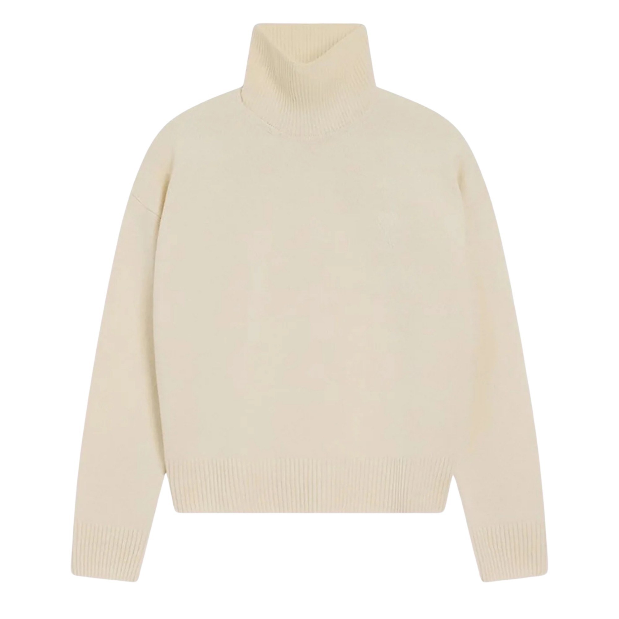AMI PARIS Megztinis, Smėlio, Funnel neck sweater 1
