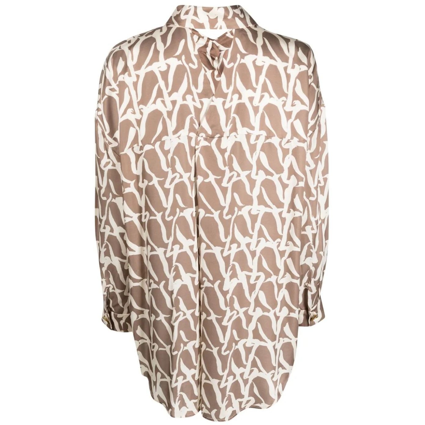 AERON Marškiniai ilgomis rankovėmis moterims, Marga, Silk print shirt 2