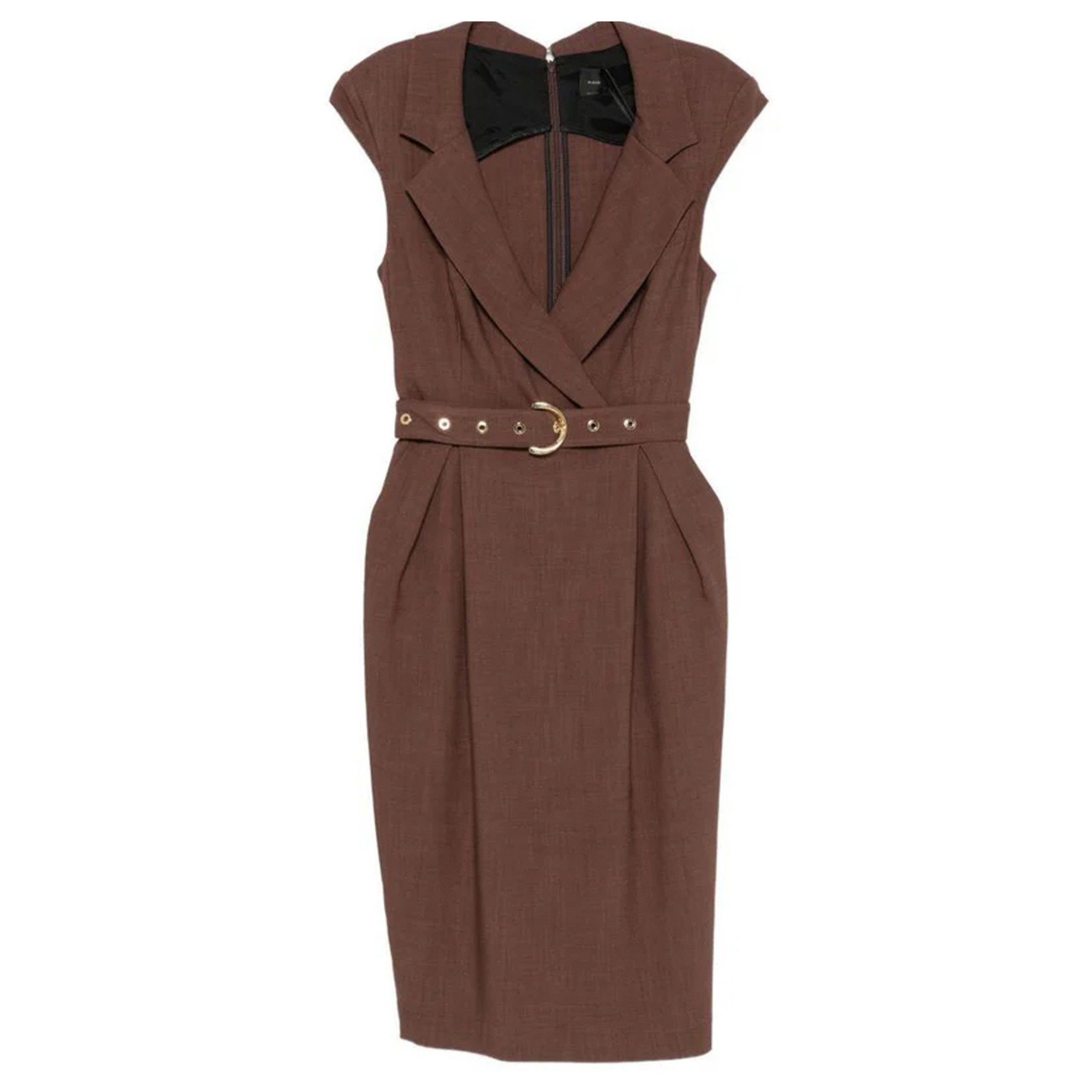 PINKO Mini suknelė moterims, Ruda, Amadine dress 1