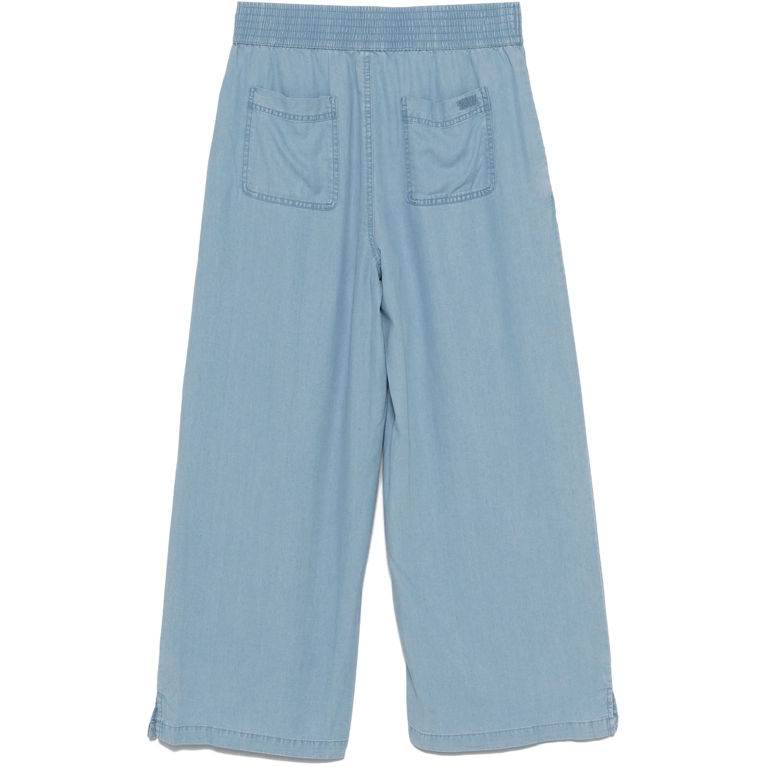 DKNY Kelnės moterims, Mėlyna, Wide leg ankle pant 2