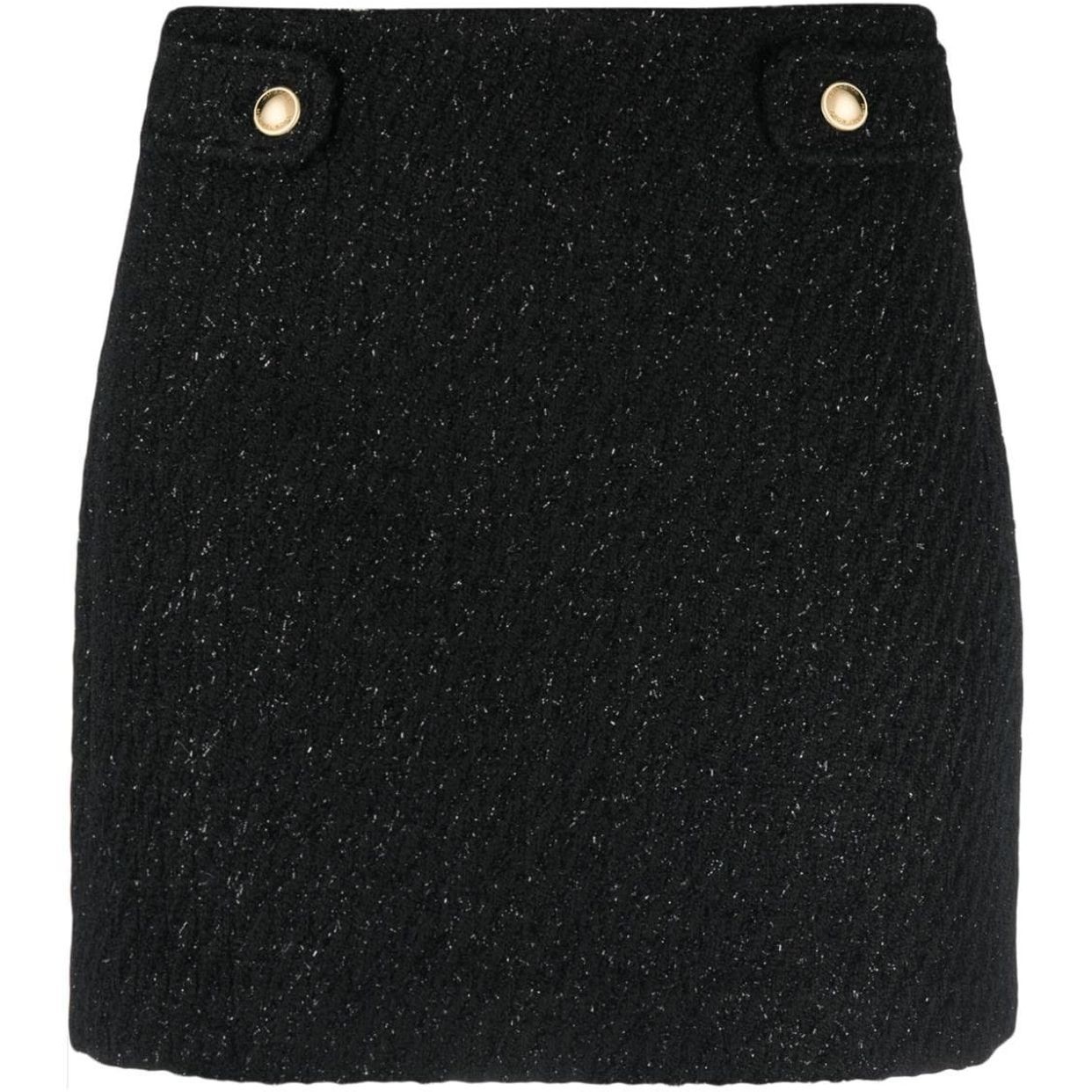 MICHAEL KORS Mini sijonas moterims, Juoda, Tweed mini skirt
