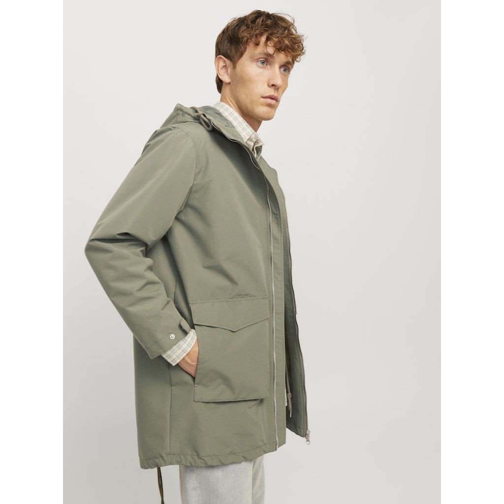 JACK & JONES Lietpaltis vyrams, Chaki, Sky light parka 7