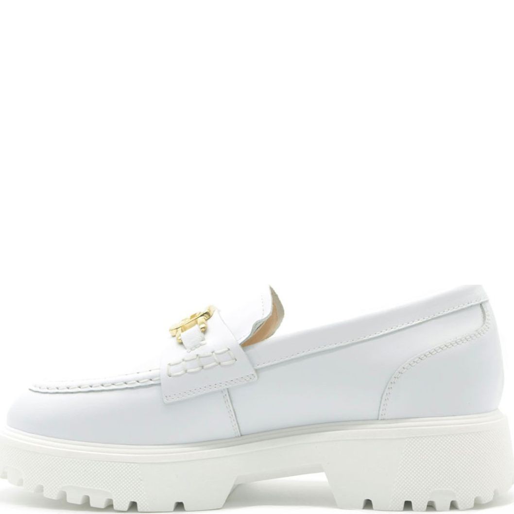 NEROGIARDINI Loaferiai moterims, Balta, Skipper loafers 4