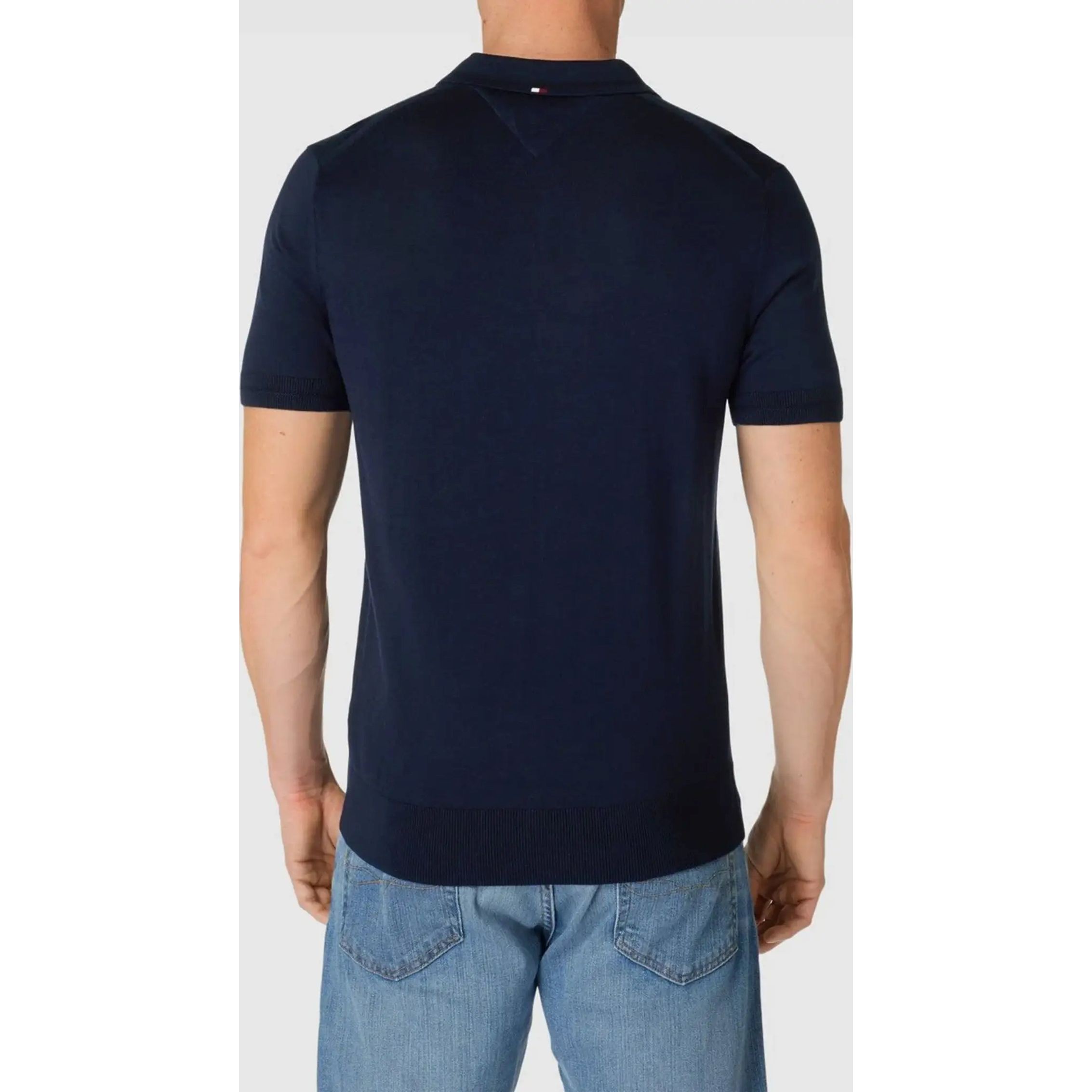 TOMMY HILFIGER Polo marškiniai trumpos rank. vyrams, Mėlyna, Dc cotton lyocell s/s polo 3