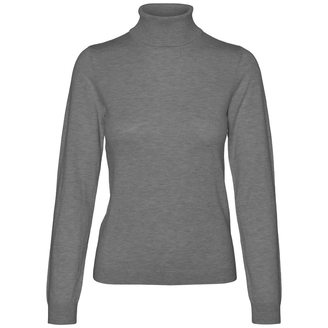 VERO MODA Megztinis su kaklu moterims, Gray, Iris rollneck