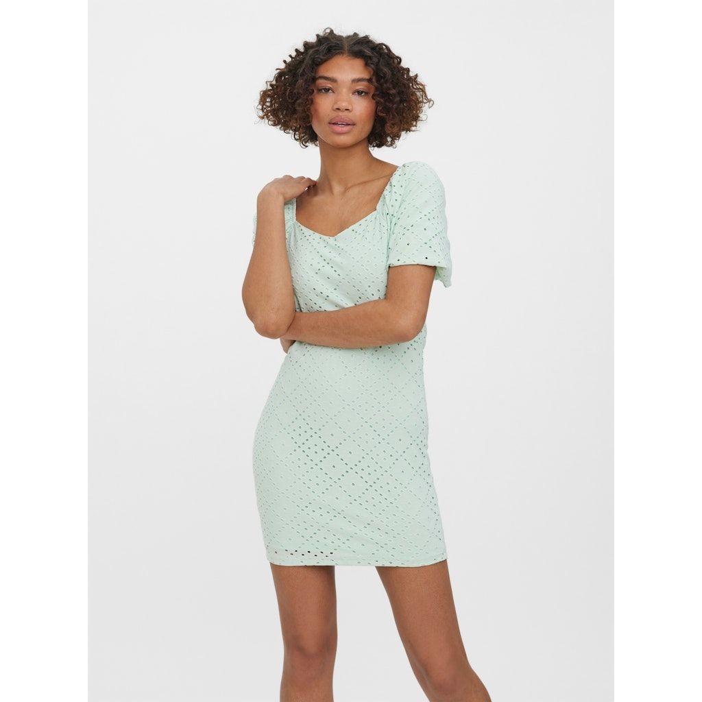 VERO MODA Mini suknelė moterims, Žalia, VMTASSA 2/4 MINI DRES 2