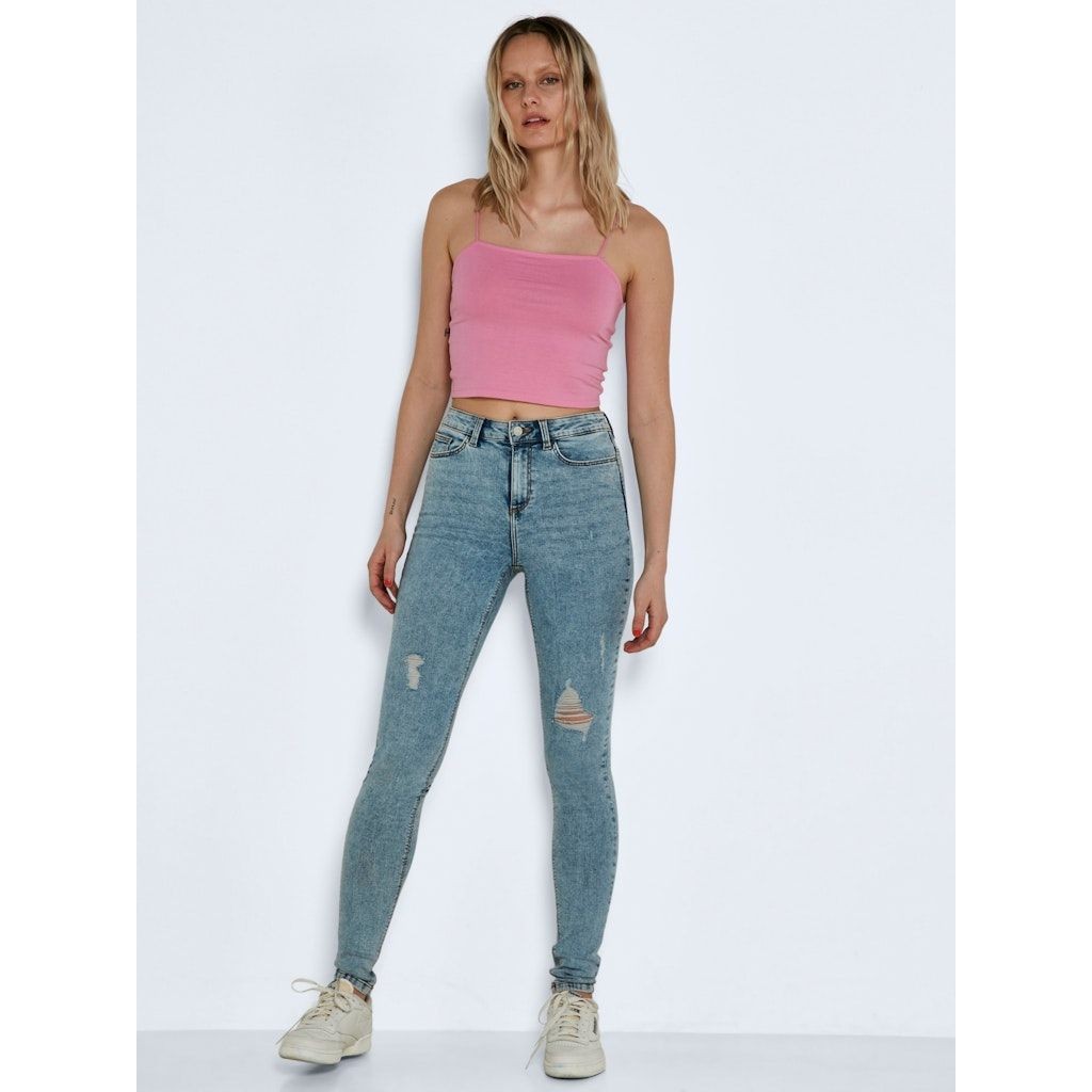 NOISY MAY Tiesūs džinsai moterims, Mėlyna, NMCALLIE HW DESTROY S 4