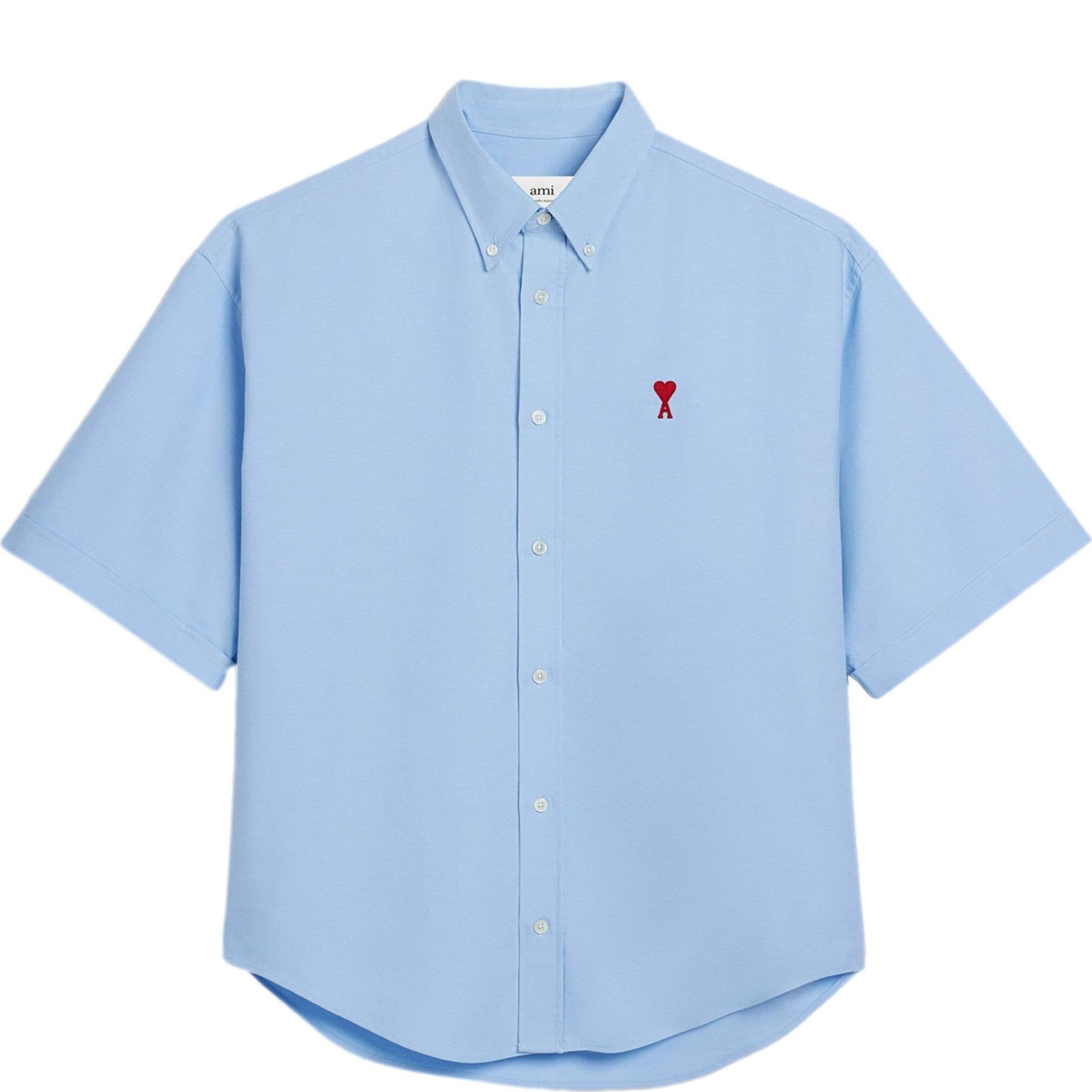 AMI PARIS Marškiniai trump. rankovėmis vyrams, Mėlyna, Shirt