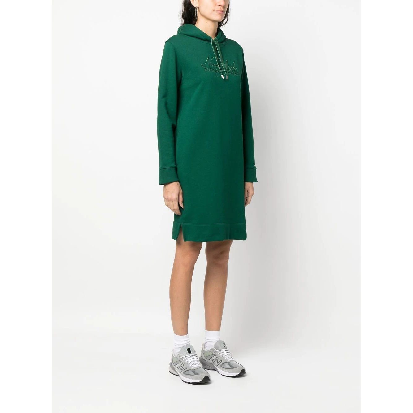 TOMMY HILFIGER Midi suknelė moterims, Žalia, Regular trim hood short dress 3