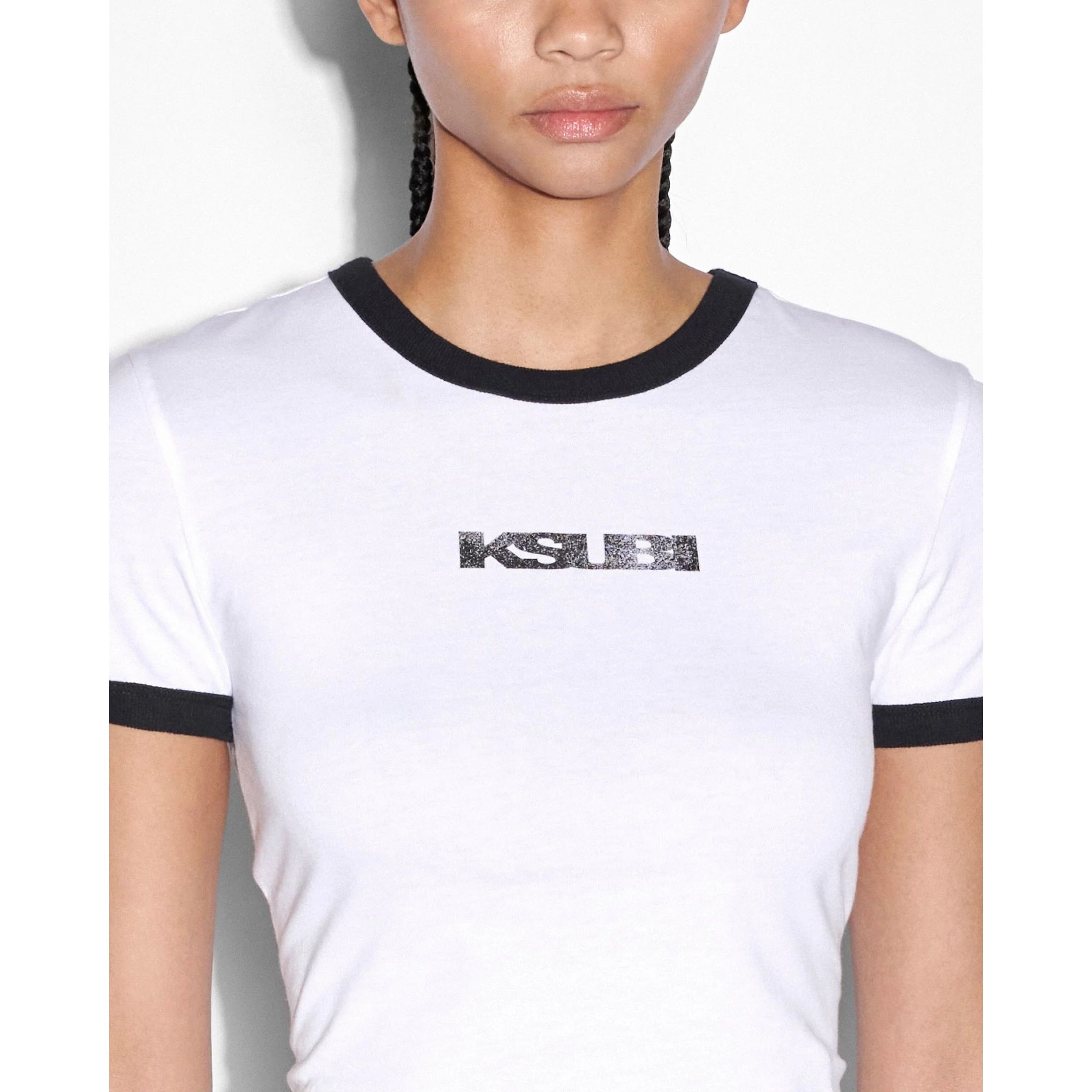 KSUBI Marškinėliai trump. rankovėmis moterims, Balta, Sott baby tee white 2