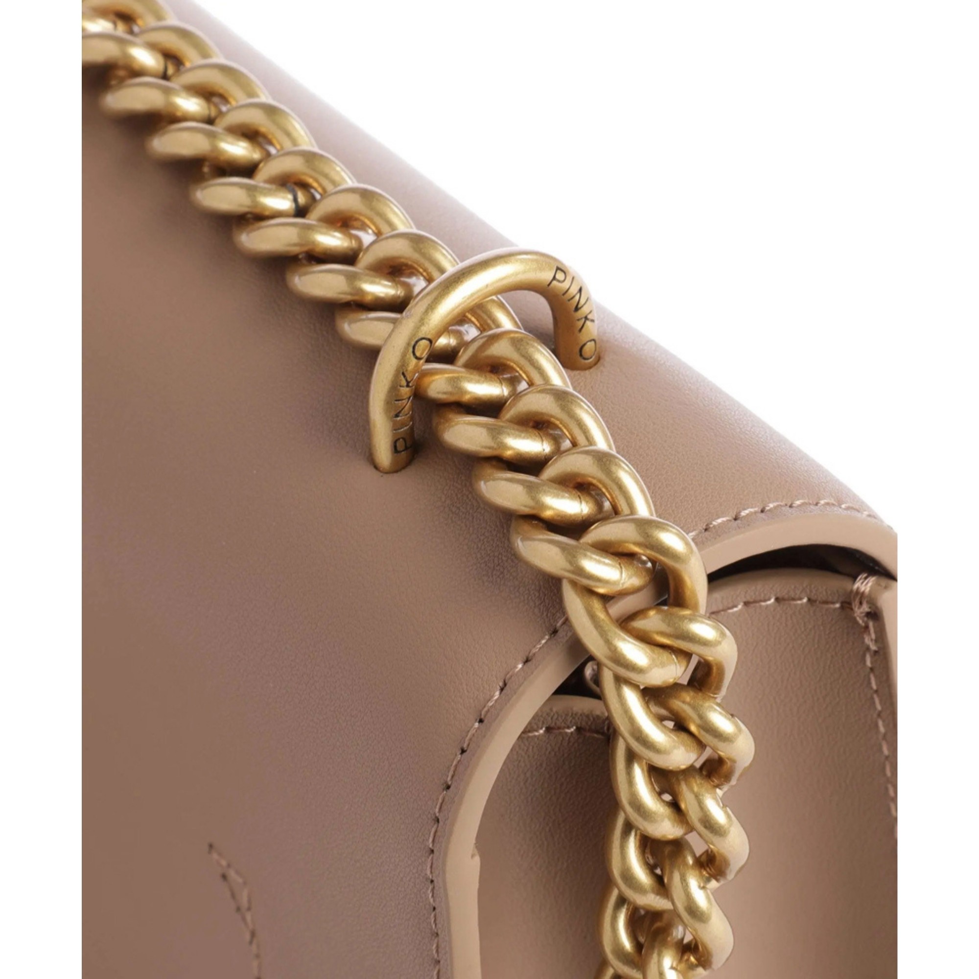 PINKO Rankinė per petį moterims, Ruda, Love one mini shoulder bag 3