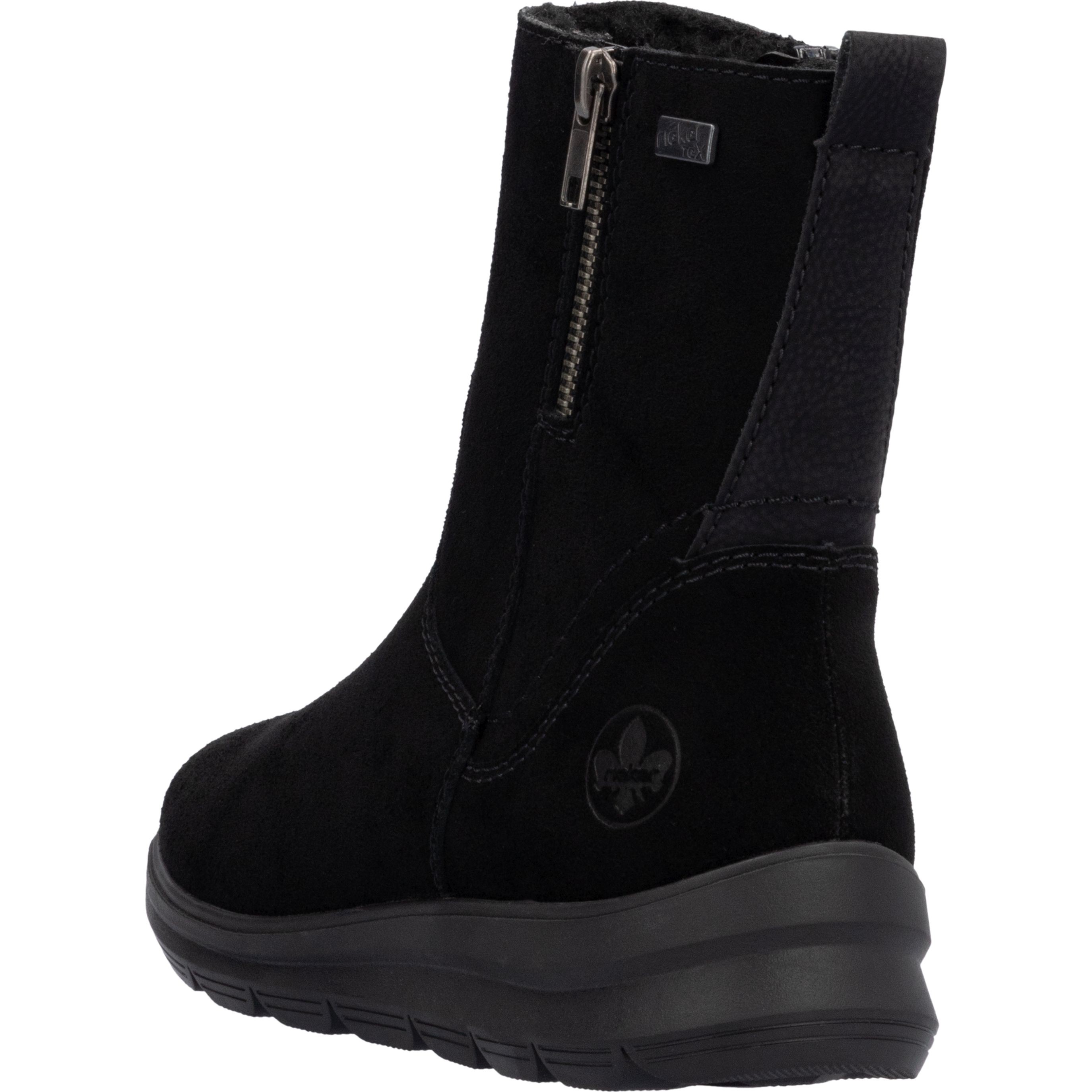 RIEKER Aulinukai moterims, Juoda, Ladies mid height boots 6
