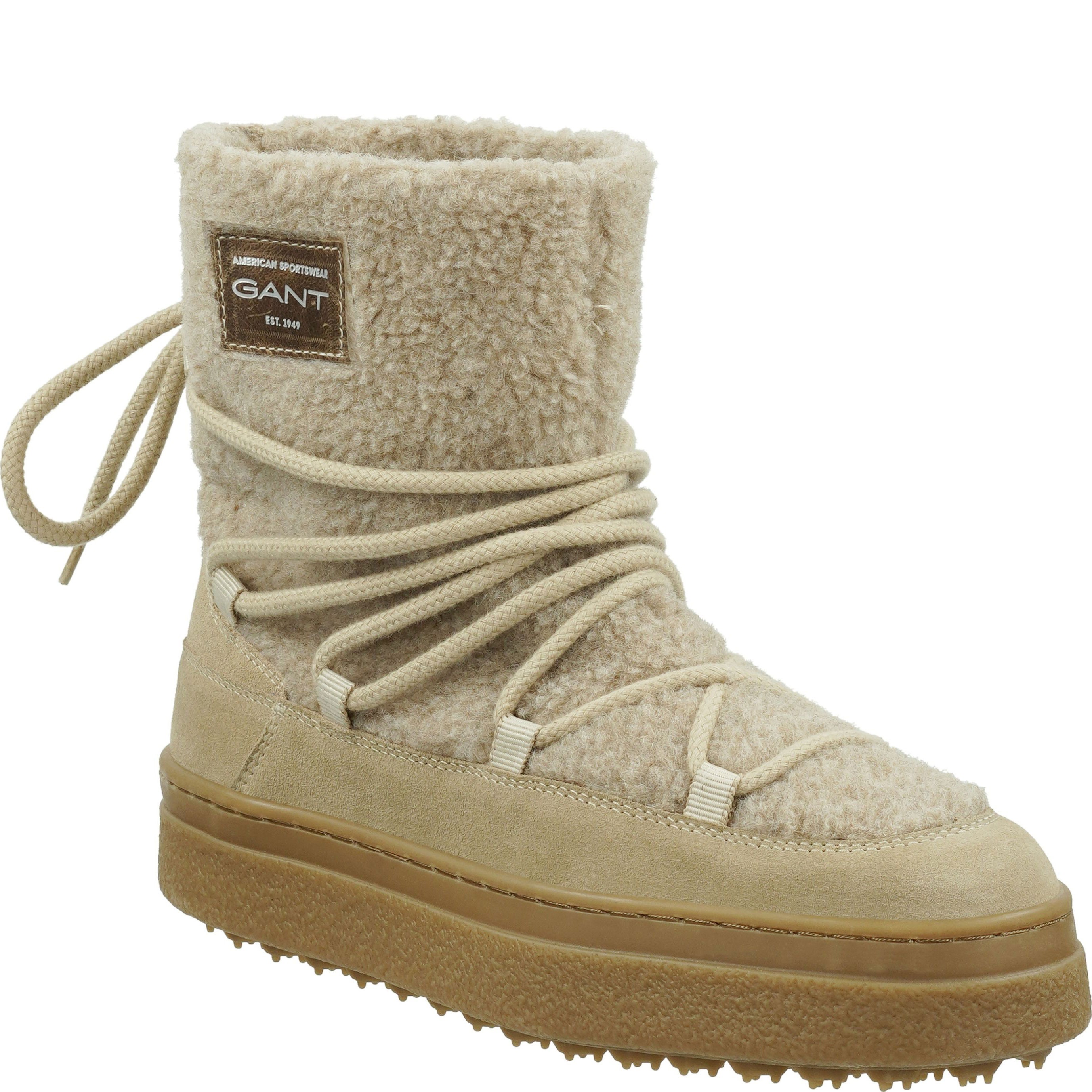 GANT Pašiltinti aulinukai moterims, Smėlio, Snowhill wm booties 1