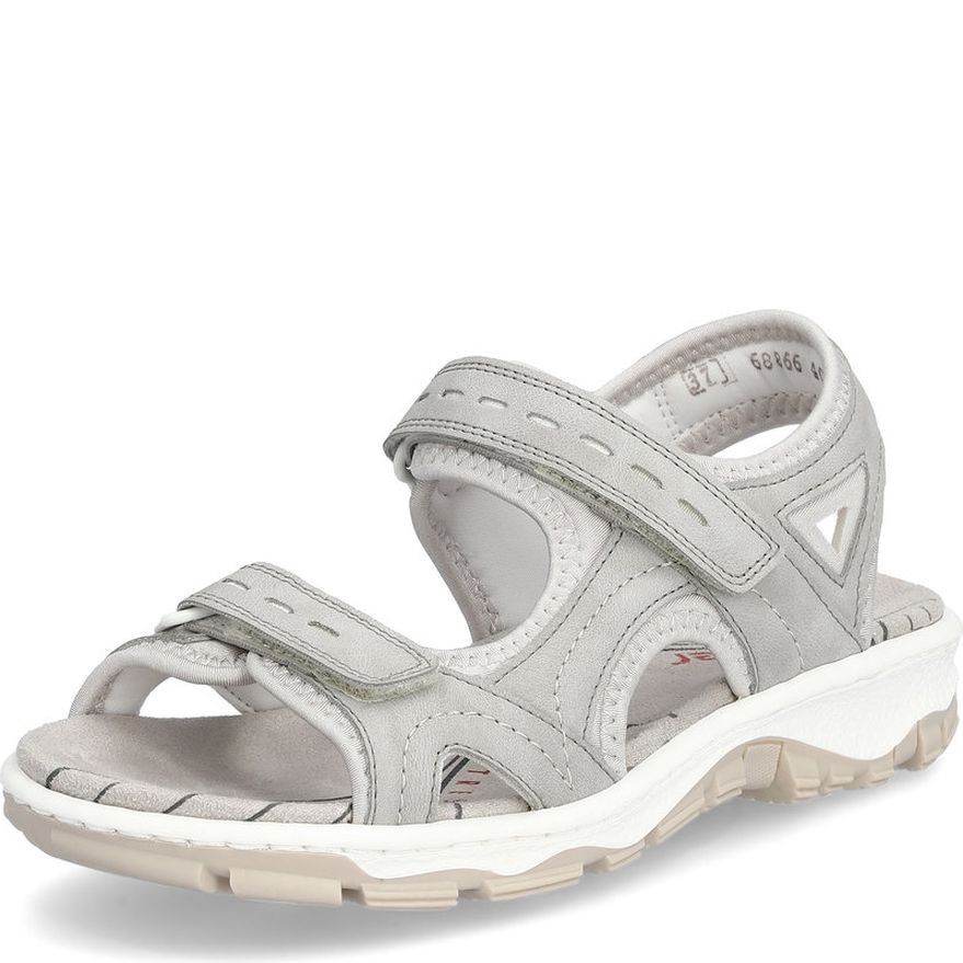 RIEKER Basutės moterims, Pilka, SANDALS 1