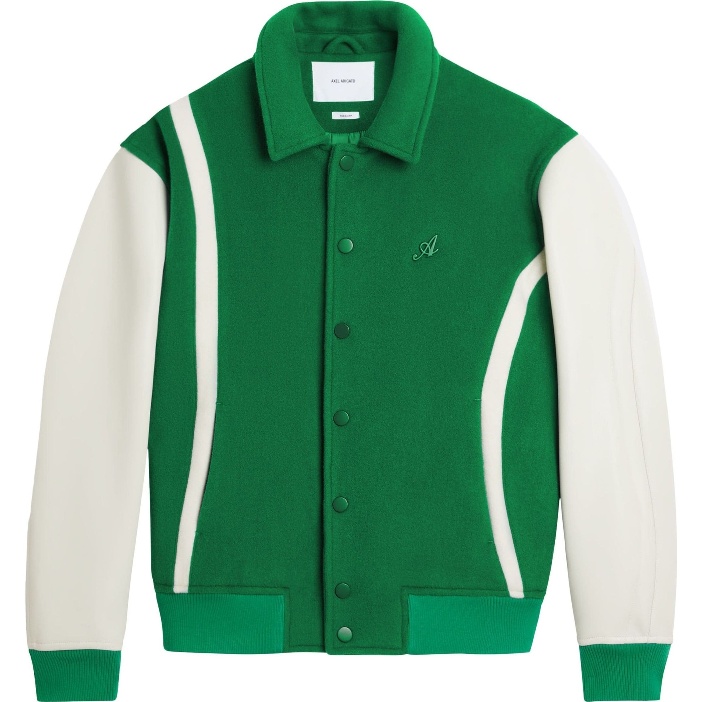 AXEL ARIGATO Lengva striukė vyrams, Žalia, Bay varsity jacket 1