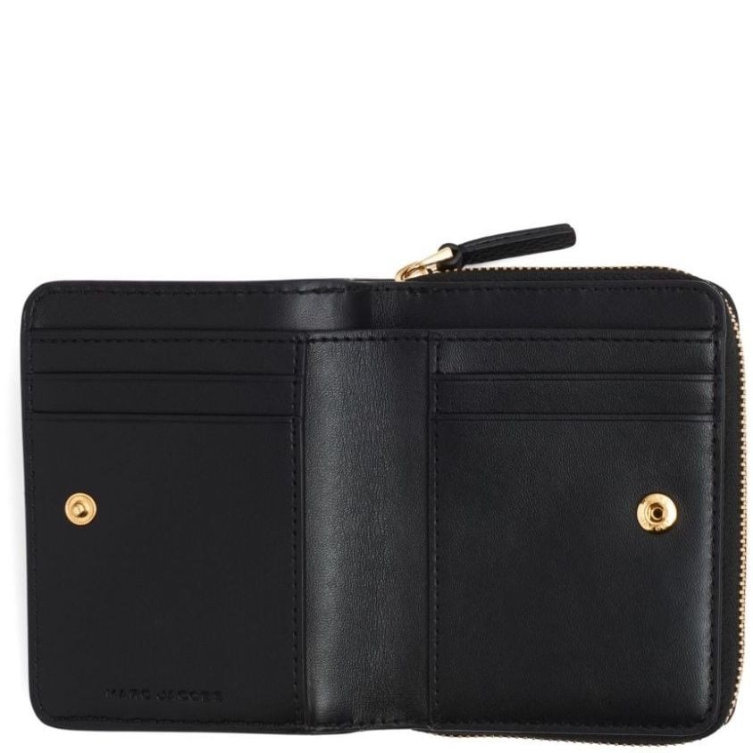 MARC JACOBS Piniginė moterims, Juoda, The mini compact wallet 4